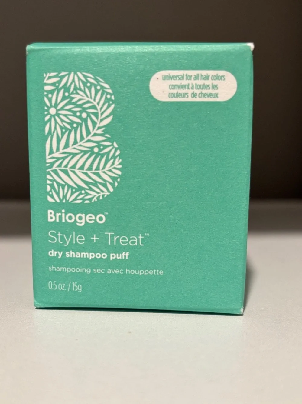 NWT Briogeo Style + Treat Dry Shampoo Puff Sealed 0.53 oz